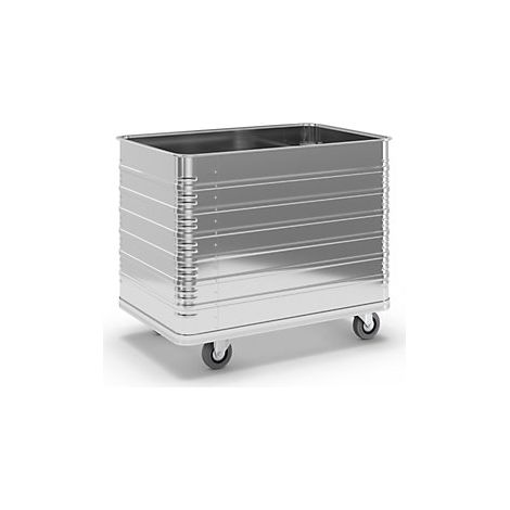 Carro caja de aluminio  capacidad 415 l  con perfil del borde y