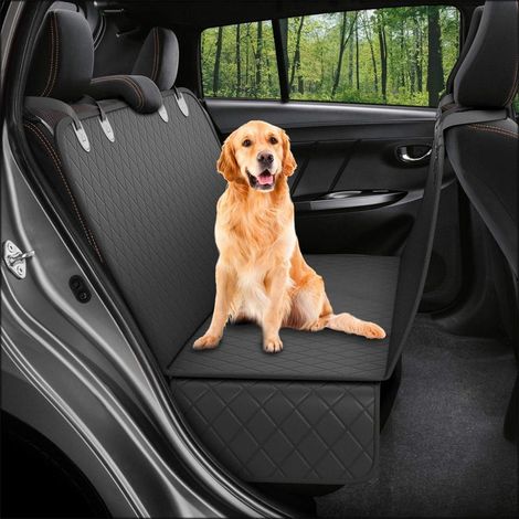 Autositzbezug für Hunde, Autositzschutz für Hunde (137 x 147 cm), komplett schwarz (1/5)