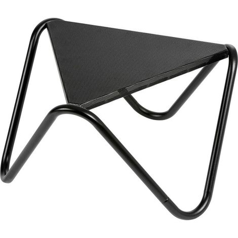 Couchtisch mikroperforierte Tischplatte - Vogue - Aluminium - Schwarz Noir - Lafuma Mobilier