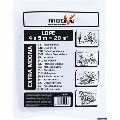 Bâche à motif métallisé extra résistante 4 x 5 m, 60 microns