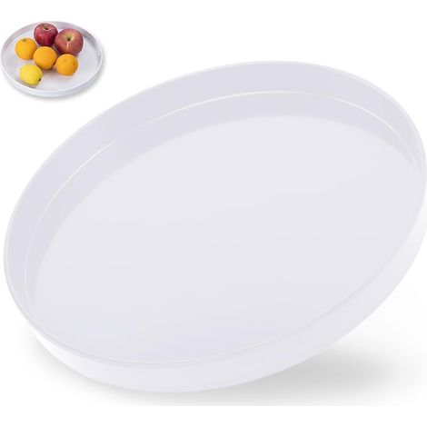 Plateau décoratif rond de 30 cm - Assiette décorative pour bougies - Plateau de service - Plateau décoratif - Assiettes plates - Plateau pour bougie chauffe-plat - Plateau de service - Plateau (1/5)