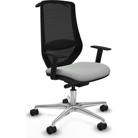 Piqueras y Crespo Mardos chaise bureau gris clair ergonomique