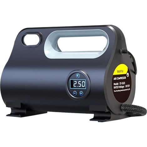 Pompe à Pneu Portable Compresseur d'air Multifonction Accessoire de Voiture Gonflage Rapide Compatible Voitures et Vélos (1/5)