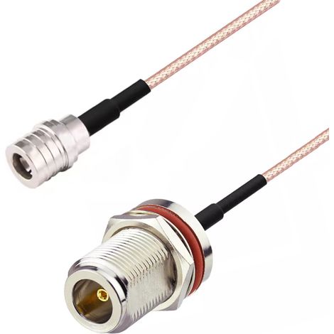 Câble QMA avec prise N et connecteur BH RG316 de 2 m