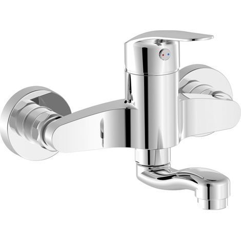 GRIFO MONOMANDO MURAL PARA COCINA CON CAÑO INFERIOR