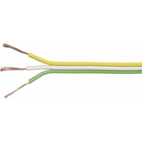 Fil de câblage TRU COMPONENTS FBC 1567054 3 x 0.14 mm² jaune, blanc, vert 25 m (1/2)