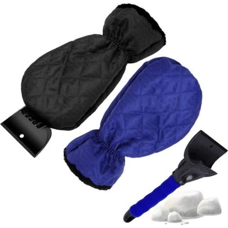 Grattoir à Glace - Non spécifié - 2 pièces - Gant inclus - Couleurs Bleu et Noir - Élimination sans rayures (1/4)