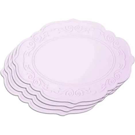 Sets de table en silicone, lot de 4, lavables, antidérapants, imperméables et résistants à la chaleur, pour cuisine et table - Lilas (1/5)