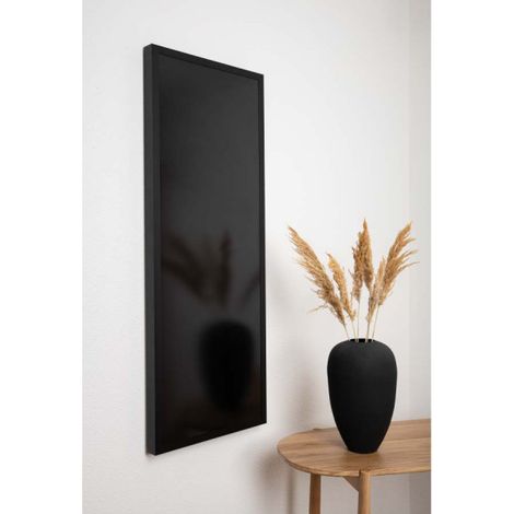 Radiateur infrarouge 600W surface verre sérigraphié noir – Dimensions 1216x412x45mm – Classe II – Économie d'énergie - Taux de rayonnement 46% – Verelec