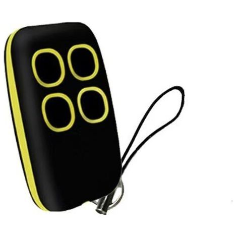 Télécommande universelle 2 canaux jaune à 4 boutons – Copie sans fil 280–900 MHz pour portails, volets roulants, portes de garage et éclairage – Compatible multi-fréquences  yun