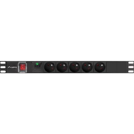 LANBERG RACK PDU POWER STRIP 19" 1U 16A 5X 230V PL 2M BLACK C14