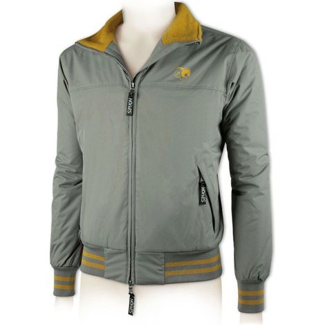 XL, Grigio: Bomber unisex in tessuto impermeabile e resistente foderato in morbido e caldo pile (1/2)