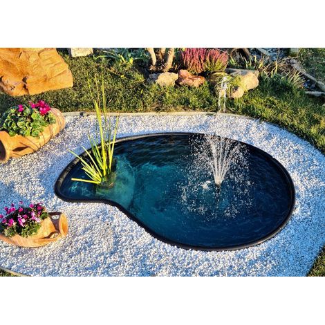 Laghetto da giardino vittoria nero litri 780 da 195x140xh50 (1/3)