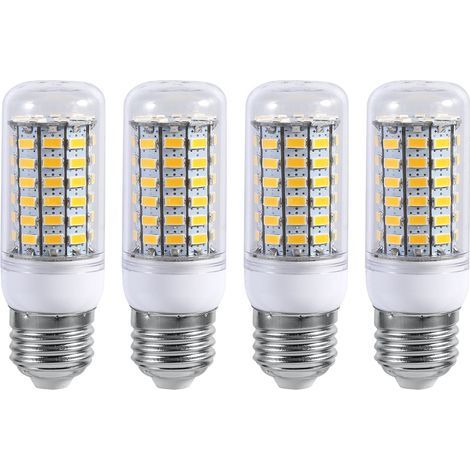 4 Ampoules LED E27 10W Blanc Chaud 220V pour Lustre Plafond Maison (1/5)