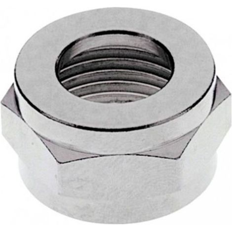 Sechskantmutter 1/2", Messing vernickelt