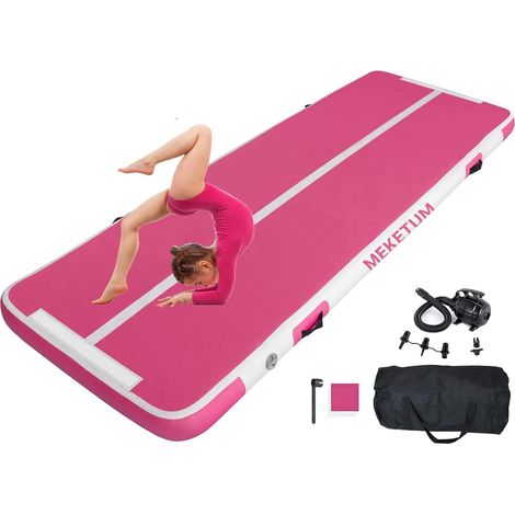 Air Track Tapis de Gymnastique Rythmique Gonflable 2m 3m 4m 5m Epais 10/20cm pour la maison, l'entraînement, le tumbling, le yoga, l'extérieur, le fitness (1/5)
