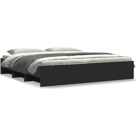 Maison Exclusive - Bettgestell Schwarz 200x200 cm Holzwerkstoff