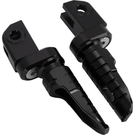 Repose-pieds de Vélo, Repose-pieds de Moto, en Alliage d'aluminium CNC de Remplacement, 2 Pièces, Avant de Moto pour RS660 RSV4 Tuono 660 V4 1100 (BLACK) (1/5)