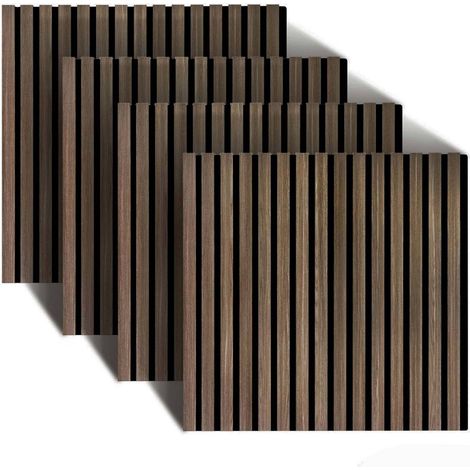 Akustikwandpaneele, 60 x 60 cm, 4er-Set, Holzfurnier