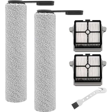 Rouleau de brosse de rechange et Filtre HEPA pour Tineco FLOOR ONE S7 PRO/FLOOR ONE S6 aspirateur humide et sec (Ce produit est uniquement compatible avec Tineco FLOOR ONE S7 PRO et S6) (1/4)