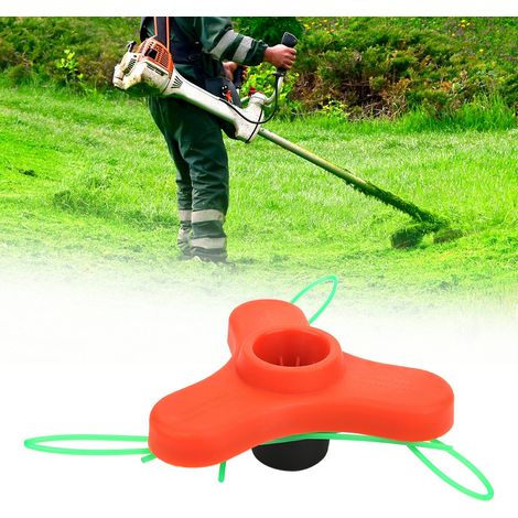 Tête de coupe-bordures de rechange en nylon avec 3 fils - Outils de jardin - Pièces détachées pour tondeuses à gazon