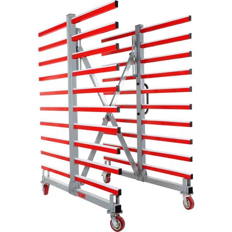 Carrello rastrelliera mobile estendibile per pannelli Holzmann taw70duo