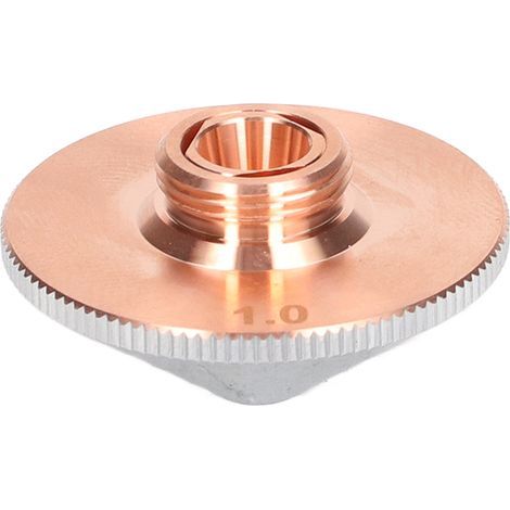 Buse Laser Double couche, ouverture de 1.0mm, tête de coupe en cuivre chromé pour remplacement (1/5)
