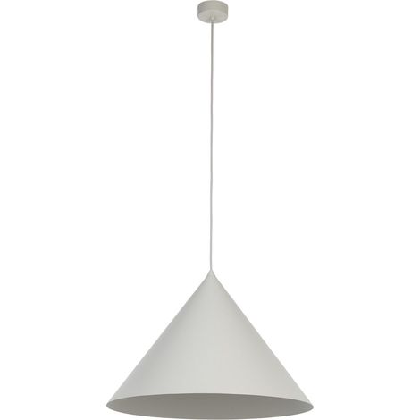 Lampe à suspendre métal D : 50 cm H : max. 170 cm Beige E27 rond Design rétro (1/5)