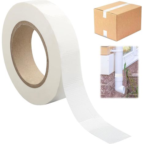 30 mm50 m Anti Fuite, Ruban Adhésif de Réparation, Renforcé Blanc (1/5)
