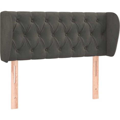 Maison Exclusive - Cabecero de terciopelo gris oscuro 93x23x78/88 (1/5)