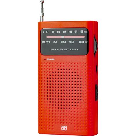Radio FM/AM – Radio d'urgence – Radio portable – Radio analogique pour seniors – Mini – ABS – Rouge (1/4)