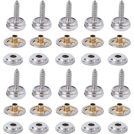 Lot de 10 attaches à vis en cuivre pour tente, longueur du pied : 15 mm (1/5)