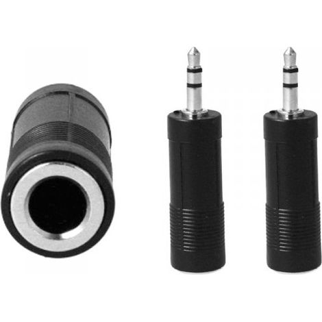 2 Pezzi Convertitore Adattatore Audio Stereo da 6,35mm Femmina a 3,5mm Maschio