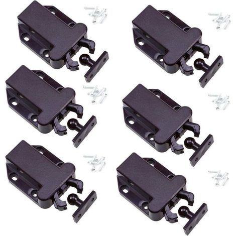 Juego de 6 cerraduras táctiles para muebles - Cerraduras no magnéticas para cajones - KZQ
