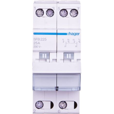 Interruptor de potencia modular I-0-II (red eléctrica-generador) 25A 2P SFB225