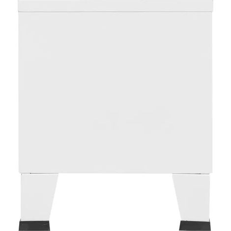 TV-Schrank Industrie-Stil Weiß 105x35x42 cm Metall vidaXL