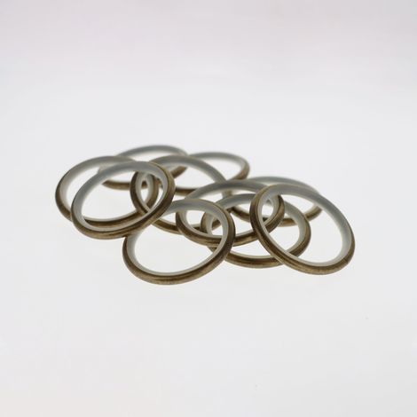 Lot de 10 anneaux avec insert pour rideaux de 45x52mm en Bronze - BOULET (1/5)