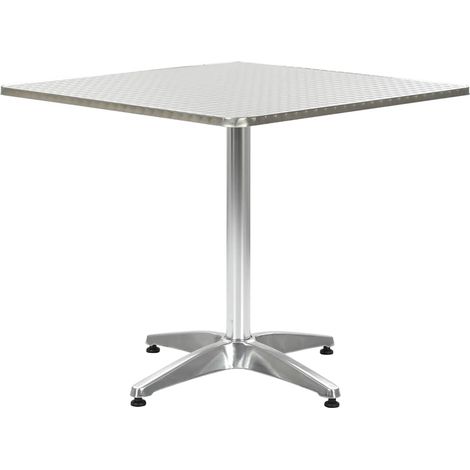 vidaXL Table de jardin Argenté 80x80x70 cm Aluminium (1/5)