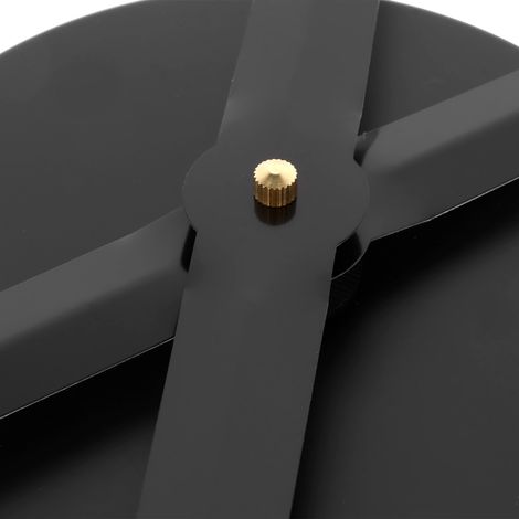 Horloge murale décorative pour la maison, autocollante miroir, pour cuisine ou salon, noire (1/5)