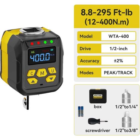Drehmomentadapter, Digitalanzeige, vielseitige Kompatibilität, WTA-400 (1/2)