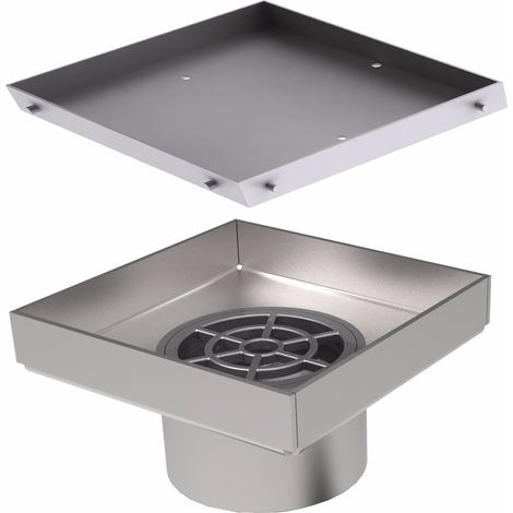Bodenablauf Duschablauf Duschrinne 200x200 mm Ablauf Wasserablauf Dusche Bad für Fliesen