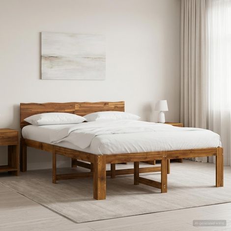 Cama doble con cabecero ROSTOCK Natural 140 x 200 cm (1/5)