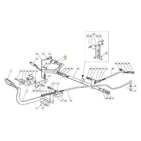 PEDALE COMANDO AVANZAMENTO ZNN TC 2 ORIGINALE STIGA - 382500013/0