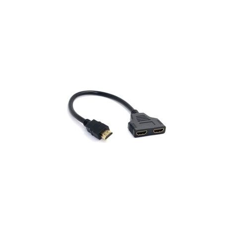 Répartiteur HDMI - HDMI mâle vers 2 HDMI femelle (1 entrée, 2 sorties) H501 (1/5)