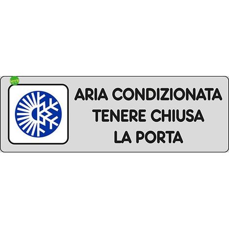 Targhetta adesiva 3M aria condizionata grigio 15 x 5 x 0,5 cm