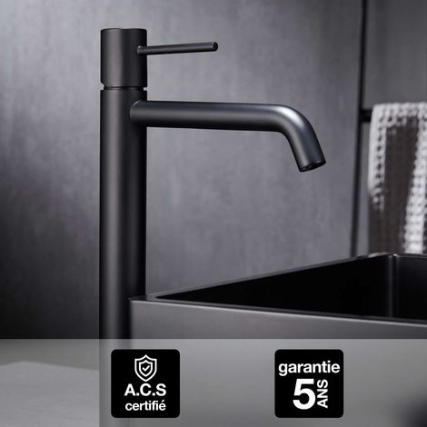 Mitigeur de lavabo haut Monza noir mat [IMEX®]