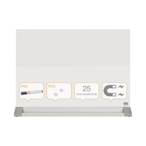 Glasboard ® Tafel magnethaftend inkl. Whiteboardmarker Tafelwischer Sicherheitsglas brillantweiß (1/3)