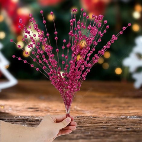 Rameau De Baies Artificielles - 43 Cm - Décoration De Noël Pour Arbre Guirlande Couronne Centre De Table - 1 Pièce (1/5)