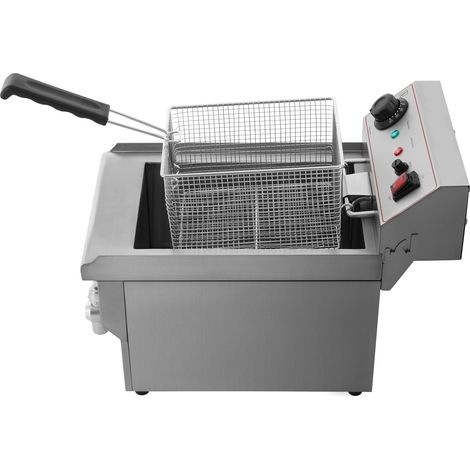 Friteuse avec Panier 10L 3000W Friteuses Électriques en Acier Inoxydable Épaissi 0,8mm Grande Capacité pour Usage Domestique et Commercial avec Limiteur de Température (1/5)