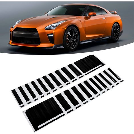 Autocollants de bande de capot de voiture de course de 95 cm x 20 cm, une paire, adaptés aux SUV, camions, véhicules tout-terrain et autres types de voitures (Référence : D-1222), noir mat. (1/5)